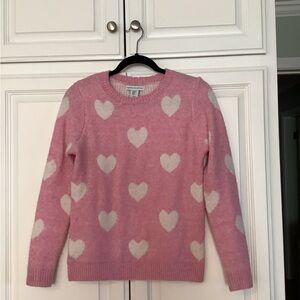 Cupcakes and cashmere Pink Heart Sweater